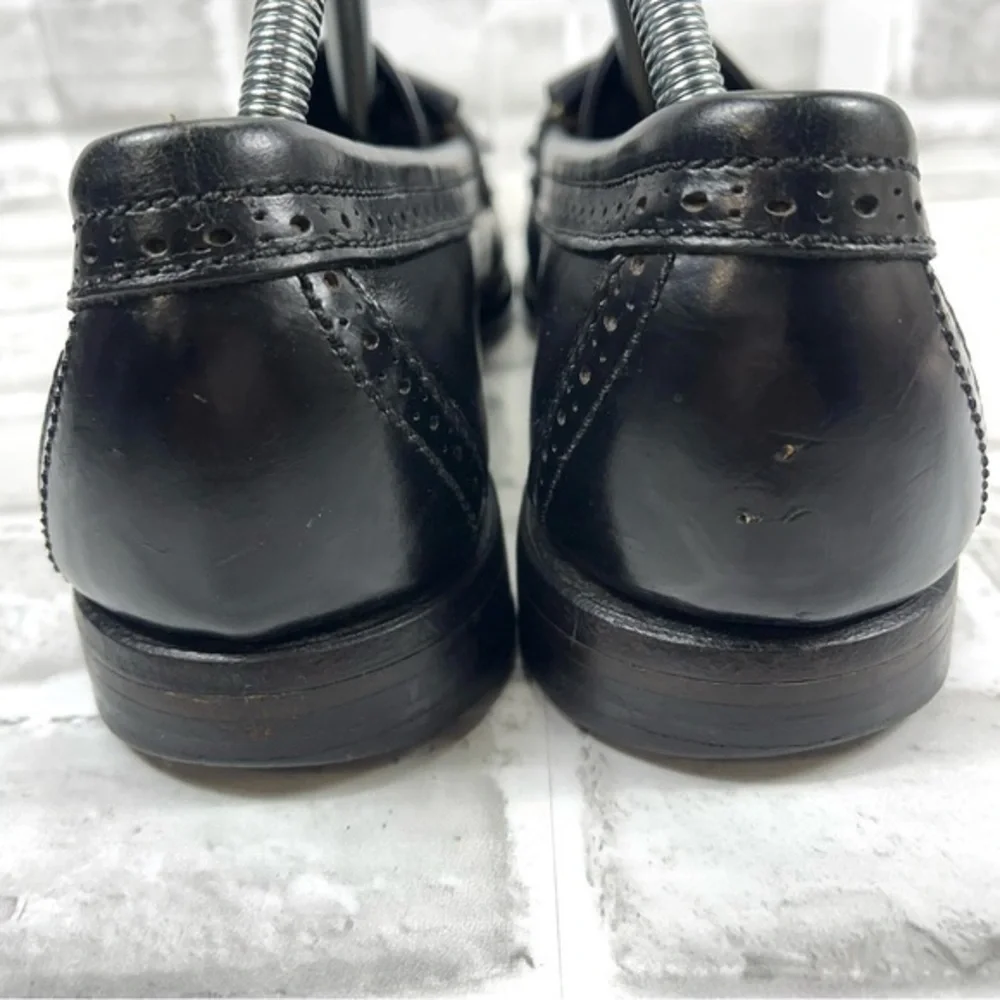 Hanover Hand Sewn Men’s Size 9.5 Black Leather Kiltie Loafers